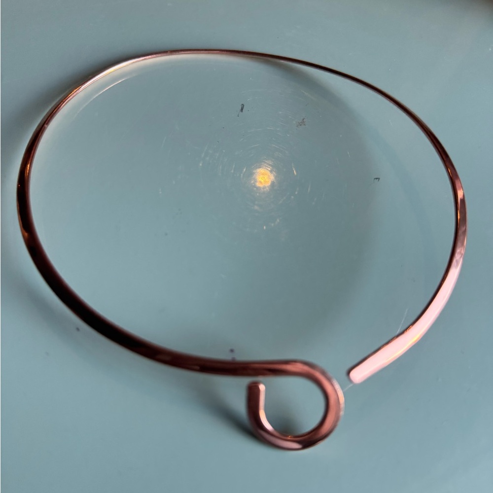 Barse Thai Collar Necklace Minimalist rose gold tone Metal Collar necklace